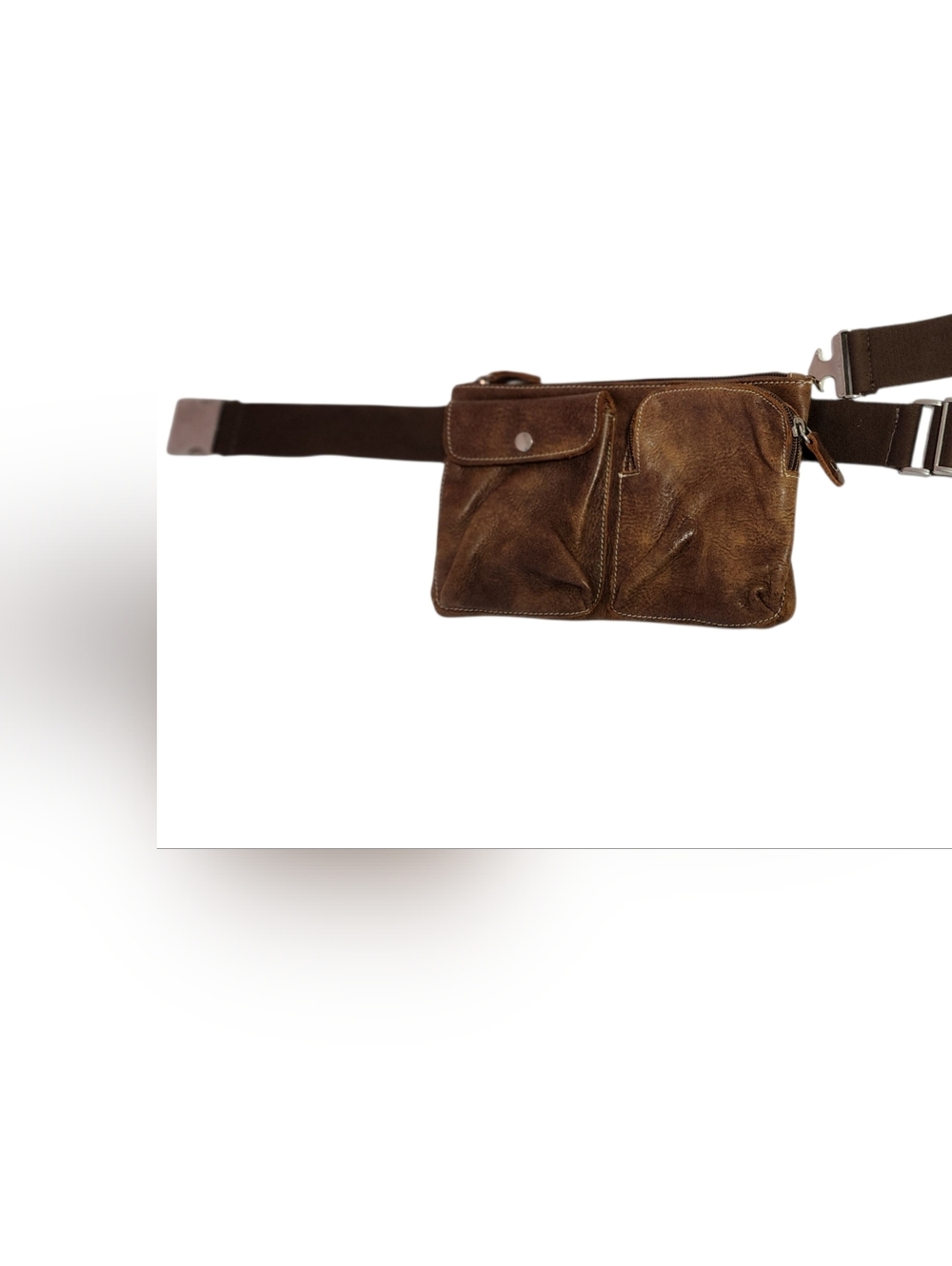 Roots Leather Waist Bag in Brown - Men